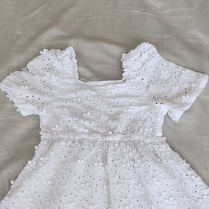 Zara Elegant White Lace Kids Dress